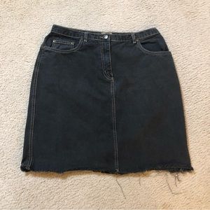 Black Rafaella Sport Jean Skirt